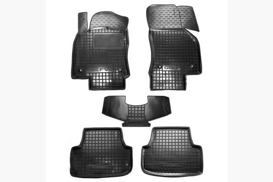 Volkswagen Golf 7/E-Golf 2012-2020 Gummimatten mit Rand (Autogumm) Image