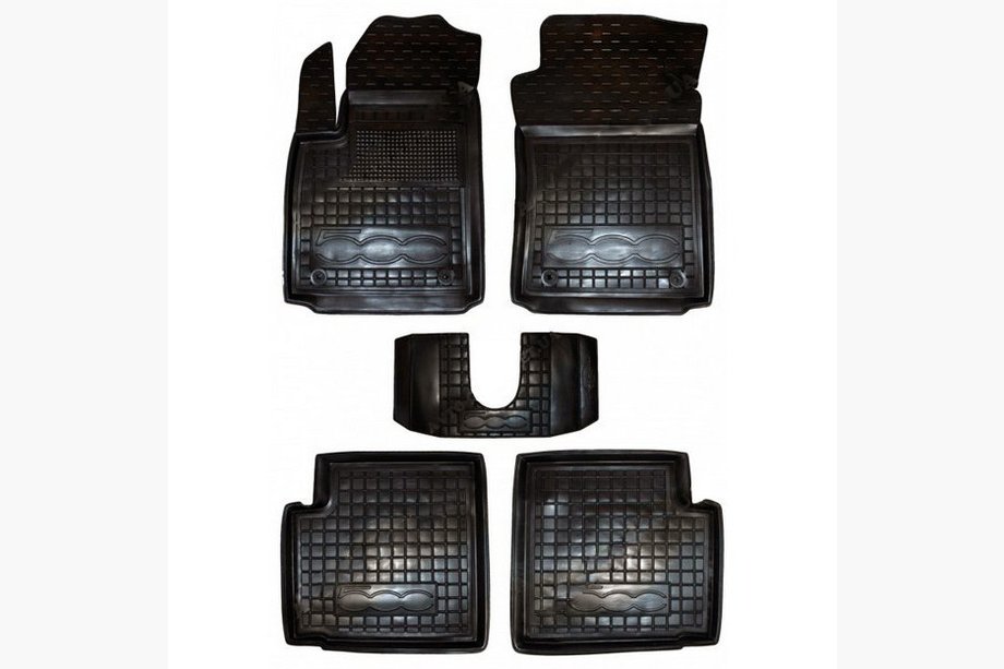 Fiat 500/500L 2013-2022 Gummimatten mit Rand 500 (Autogumm) Image