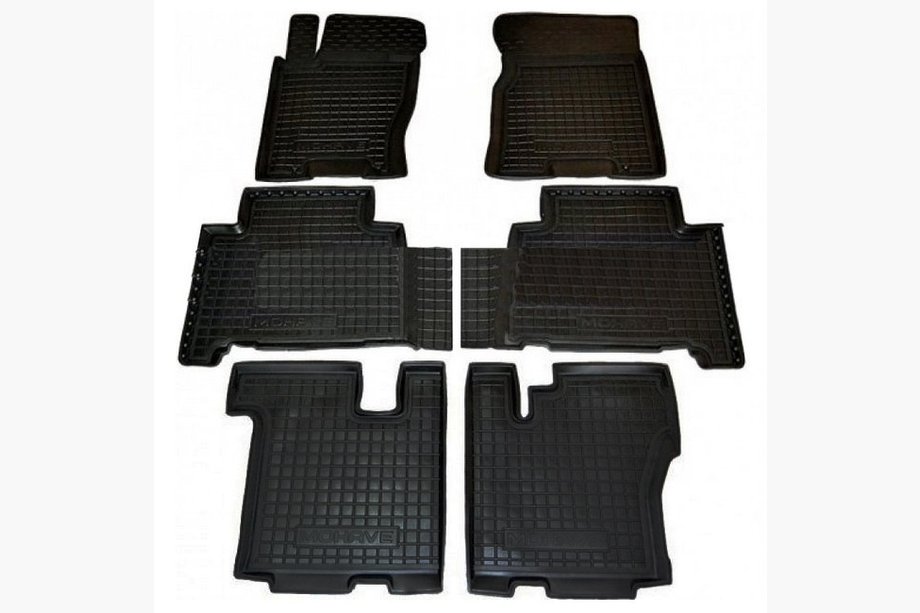 Kia Mohave 2008-2016 Gummimatten mit Rand 7-Sitzer (Autogumm) Image