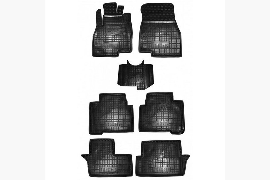 Mitsubishi Grandis 2003-2011 Gummimatten mit Rand 7-Sitzer (Autogumm) Image