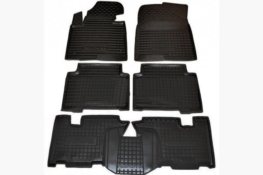 Hyundai Santa Fe 3 2012-2018 Gummimatten mit Rand Grand 7 Sitze 2014+ (Autogumm) Image