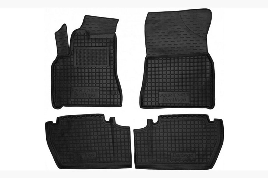 Citroen Berlingo 2008-2018 Gummimatten mit Rand und Armlehne (Autogumm) Foto 1