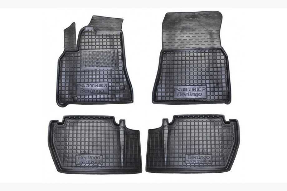 Peugeot Partner Tepee 2008-2018 Gummimatten mit Rand und Armlehne 5-tlg (Autogumm) Image