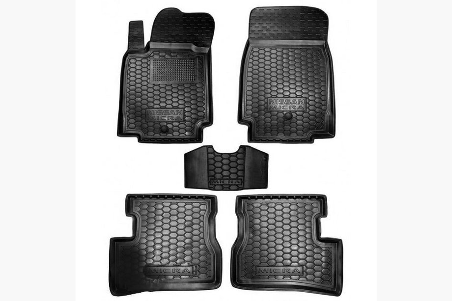 Nissan Micra K12 2003-2010 Gummimatten mit Rand (Autogumm) Image