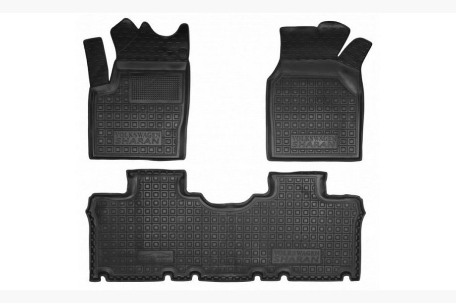 Volkswagen Sharan 1995-2010 Gummimatten mit Rand 1995-2000 5-Sitzer (Autogumm) Image