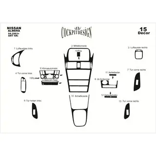 Armaturenbrett Abdeckungen (03-06) Nissan Almera N16 2000-2006 Foto 4