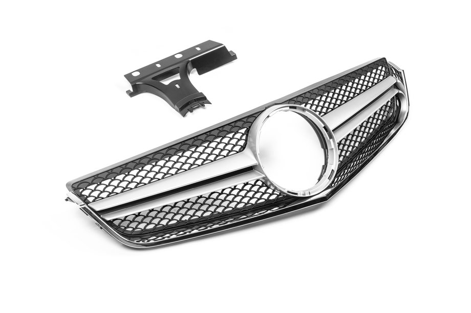 Mercedes E-class coupe C207 2010-2017 Frontgrill (2009-2013, AMG Silver) Image