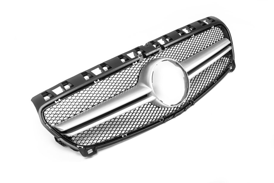 Mercedes A-class W176 2012-2018 Frontgrill AMG Silber (2012-2015) Image