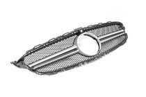 Mercedes C-class W205 2014-2021 Frontgrill AMG Silber (für Avantgarde/AMG-Line/C43 AMG) Foto 5