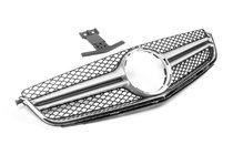 Mercedes C-class W204 2007-2015 Frontgrill AMG Silber (für C63) Foto 1