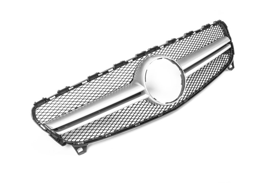 Mercedes A-class W176 2012-2018 Frontgrill AMG Silber (2015-2018) Image