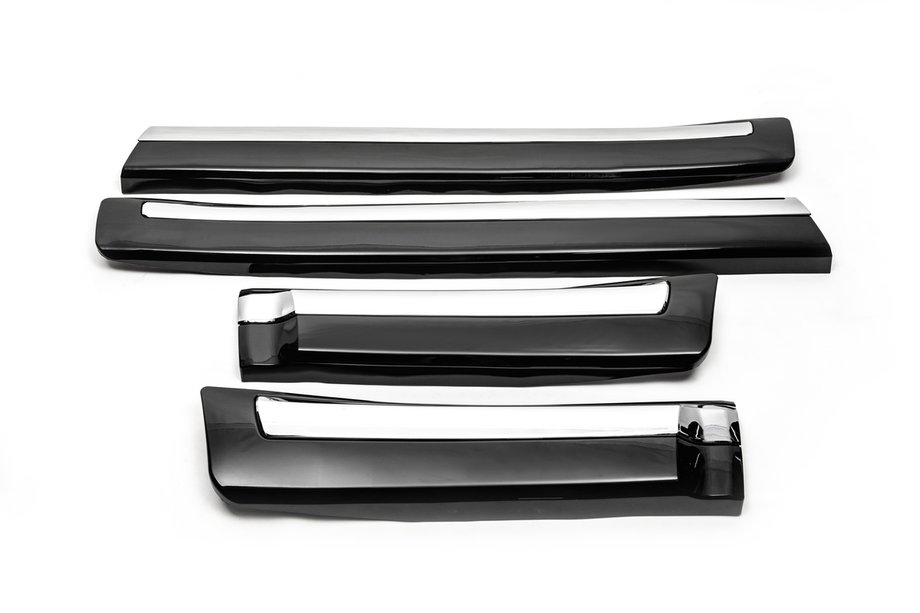 Toyota Land Cruiser 200 2007-2021 Satz Türschutzleisten (2008-2016) Schwarz Foto 3