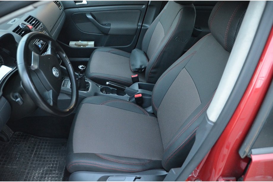 Volkswagen Golf 5 2003-2009 Autositzbezüge (Kunstleder↗Stoff, Premium) Image