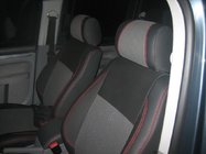 Volkswagen Caddy 2010-2015 Autositzbezüge (Kunstleder↗Stoff, Premium) Foto 2