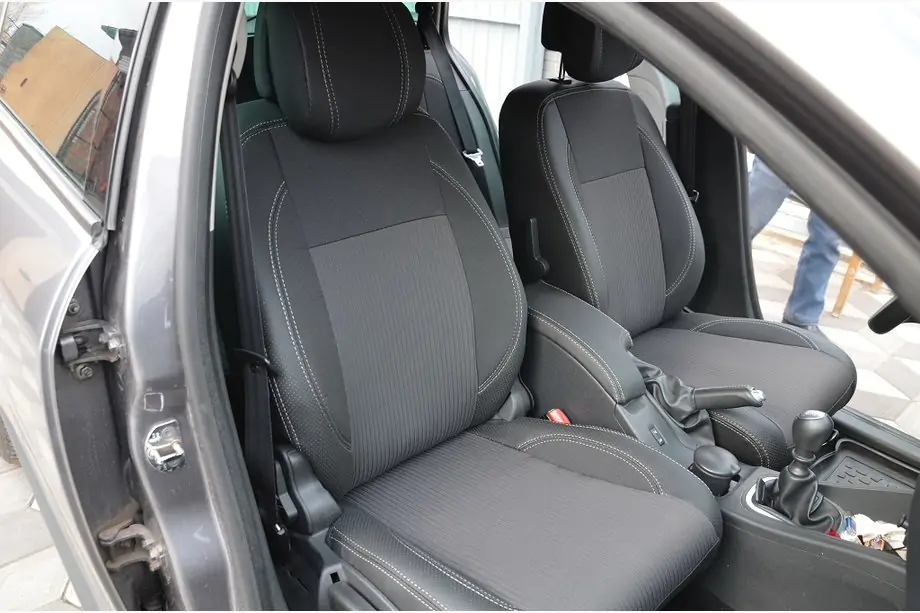 Renault Megane III 2009-2016 Autositzbezüge (Kunstleder↗Stoff, Premium) Image