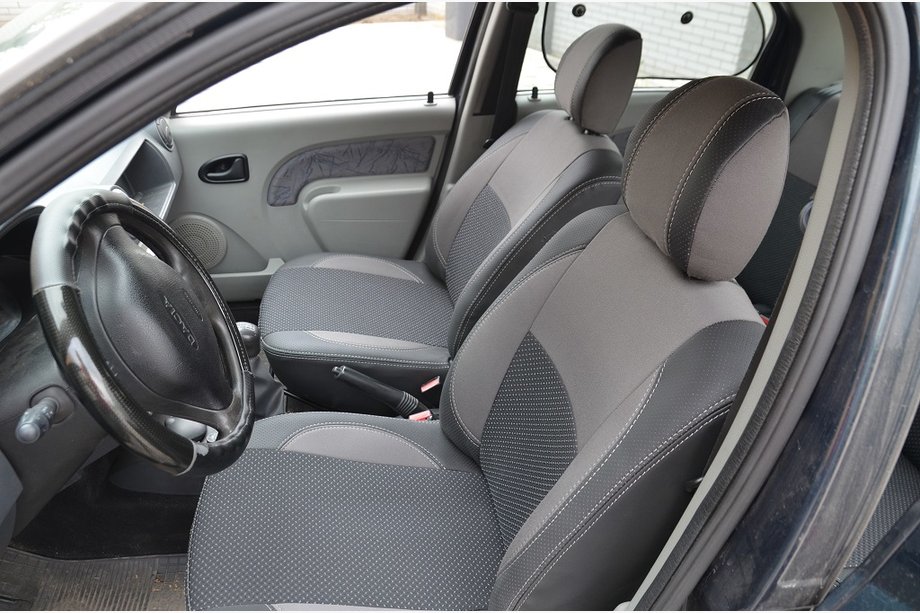 Dacia Logan I 2005-2008 Neu! Maßgeschneiderte Kunstleder-Autositzbezüge Brothers Premium Image