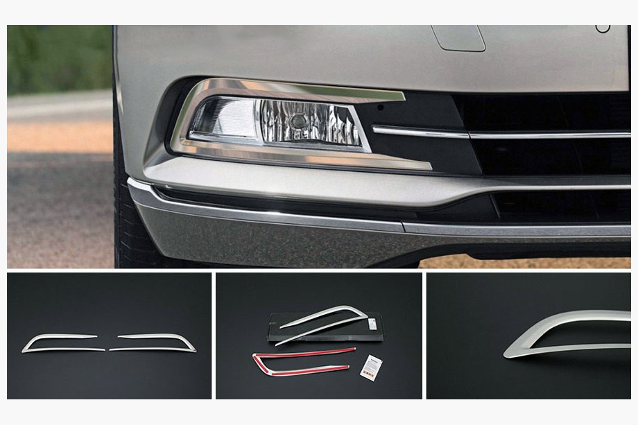 Volkswagen Passat B8 2015-2023 Abdeckungen fuer Nebelscheinwerfer 2015-2018 (2 Stk, Edelstahl) Foto 1