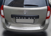 Renault Logan MCV 2013-2022 Heckstoßstangenschutz mit Kante NataNika (Edelstahl) Foto 1