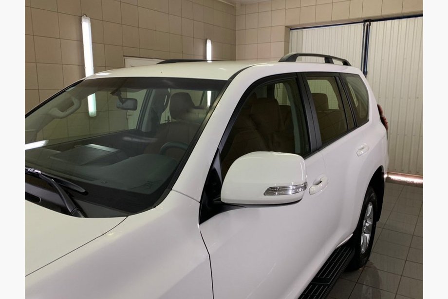 Toyota Land Cruiser Prado 150 2009-2023 Dachreling türkisches Design (Schwarz, 2 Stk) Image