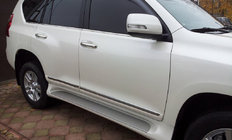 Toyota Land Cruiser Prado 150 2009-2023 Türleisten (Design 2013-2017) Weiß Foto 1