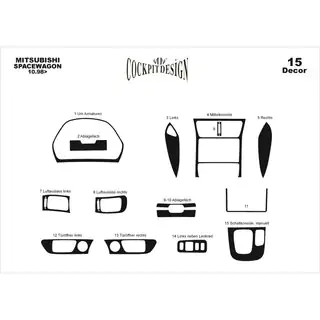 Armaturenbrett Abdeckungen Mitsubishi Space Wagon 1998-2004 Foto 2