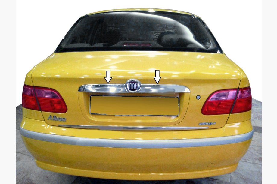 Fiat Albea 2002-2012 Chromleiste über dem Kennzeichen (Edelstahl) Image