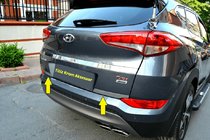 Hyundai Tucson TL 2016-2021 Kofferraumleisten Abdeckung (2-teilig, Edelstahl) Foto 1