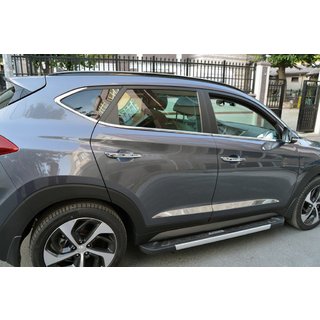 Türleisten Chrom (breit, 4 Stk, Edelstahl) Hyundai Tucson TL 2016-2021 Foto 1