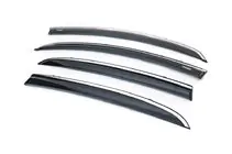 Opel Corsa D 2007-2014 Windabweiser mit Chromleiste (4 Stk, Niken) Foto 1