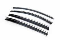 Renault Megane III 2009-2016 Windabweiser mit Chromleiste HB (4 Stk, Niken) Foto 1