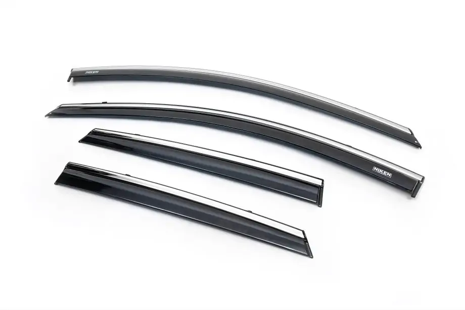 Toyota Auris 2012-2018 Windabweiser mit Chromleisten Niken (2012-2015, HB/SW, 4 Stk) Image