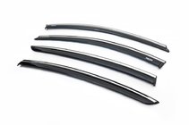 Renault Fluence 2009-2016 Windabweiser mit Chrom (4 Stk, Niken Chrome) Foto 1