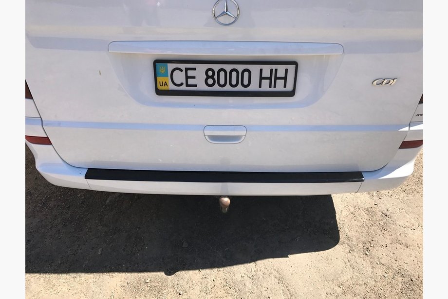 Mercedes Viano 2004-2014 Heckstoßstangenschutz mit Kante DDU (Kunststoff) Foto 3