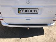 Mercedes Viano 2004-2014 Heckstoßstangenschutz mit Kante DDU (Kunststoff) Matt Foto 3