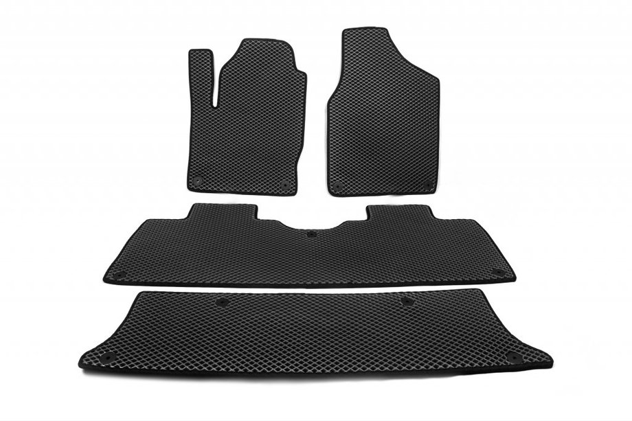Seat Alhambra 1996-2010 EVA Fußmatten (3 Reihen, schwarz) Image