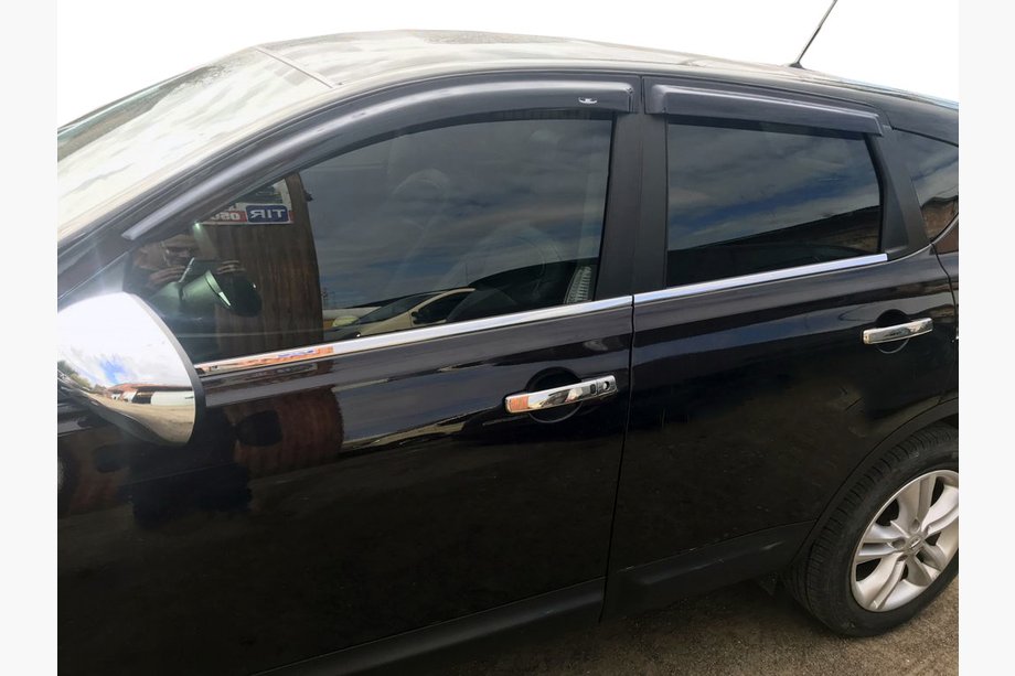 Nissan Qashqai 2007-2010 Fensterrahmen Zierleisten Edelstahl Aussen (4 Stk) Standardbasis, OmsaLine - Italienischer Edelstahl Image