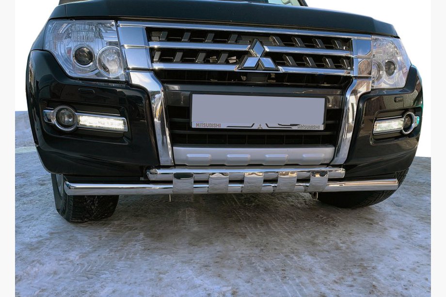 Mitsubishi Pajero Wagon IV 2006-2021 Frontschutzbügel ST015 (Edelstahl) Image