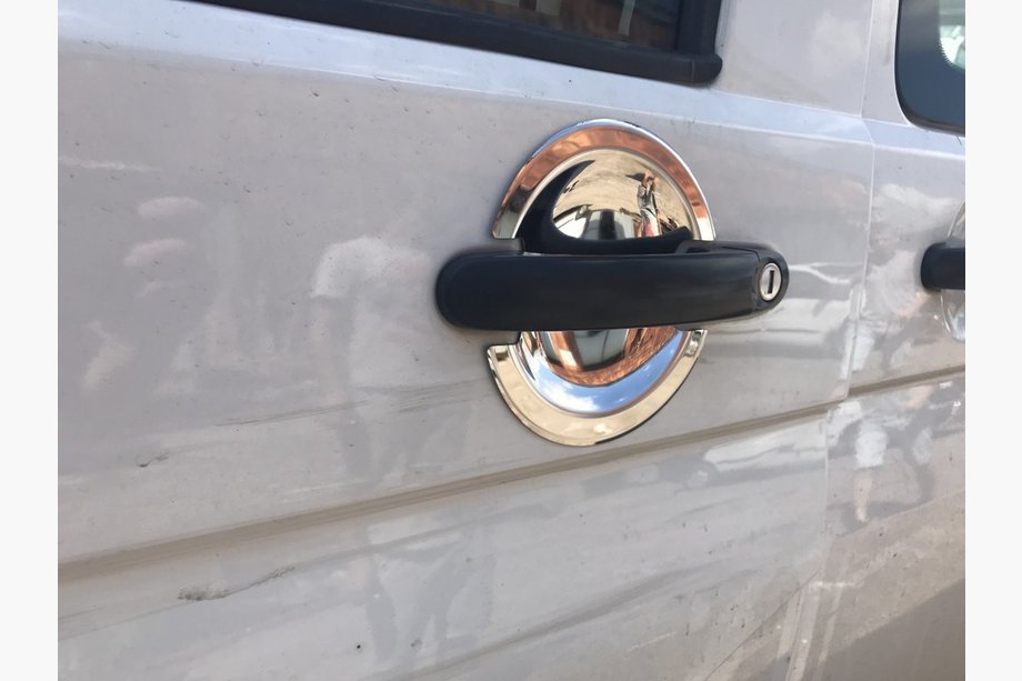 Volkswagen Caddy 2004-2010 Edelstahl Griffschalen unter Türgriffe (3 Stk) Carmos - Türkischer Stahl, 3 Stk Image