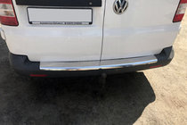 Volkswagen T5 Multivan 2003–2010 Heckstoßstangenabdeckung mit Kante (Carmos V1, Edelstahl) Foto 1