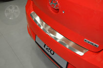 Hyundai I-20 2012-2014 Heckstoßstangenschutz mit Kante Natanika (Edelstahl) Foto 1