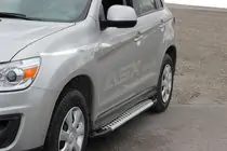 Mitsubishi ASX 2010-2023 Trittbretter Allmond Grey (2 Stk., Alu) Foto 1