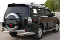 Mitsubishi Pajero Wagon III 1999-2006 Heckbügel AK003 Doppel (Edelstahl) Foto 1