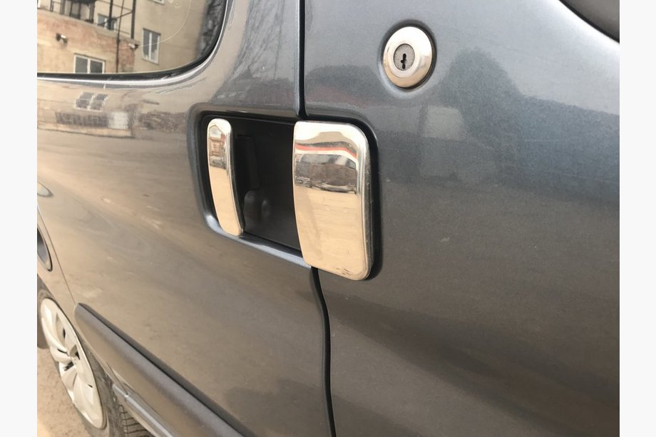 Citroen Berlingo 1996-2008 Chrom Türgriffblenden (Edelstahl) Zwei Vordertüren, eine Schiebetür Foto 6