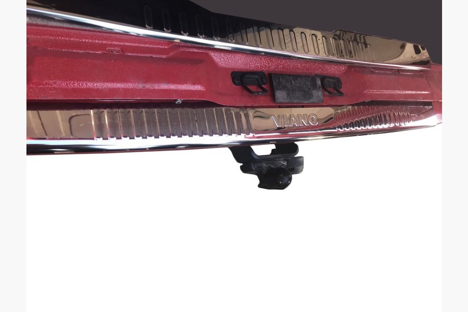 Mercedes Viano 2004-2014 Heckstoßstangenschutz mit Kante (Omsa, Edelstahl) Image