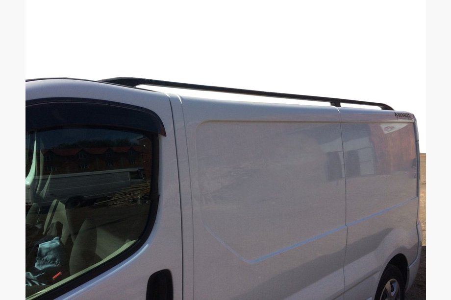 Nissan Primastar 2002-2014 Dachreling Schwarz Lange Basis, Kunststofffüße Foto 7