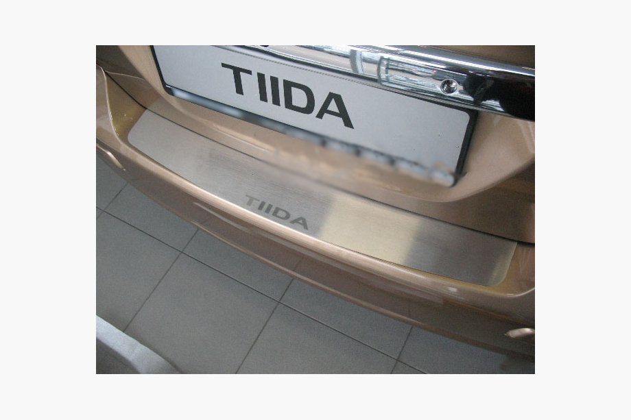 Nissan Tiida 2011-2014 Heckstoßstangenabdeckung Natanika (Edelstahl) Image
