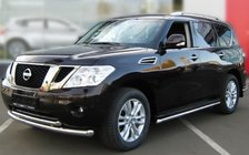 Nissan Pathfinder R51 2005-2014 Vordere Doppelstoßstange aus Edelstahl Foto 1