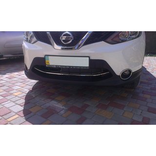 Edelstahl Abdeckung für vordere Stoßstange (2014-2017) Nissan Qashqai 2014-2021 Foto 2