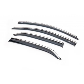 Windabweiser mit Chromleiste (4 Stk, Niken) Toyota Corolla 2007-2013 Foto 1