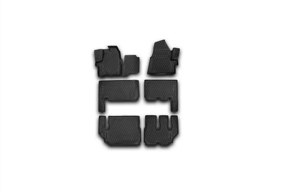 Ford Custom 2013-2022 3D Gummimatten Innenraum (6 Stk, Novline) 9 Sitze Image